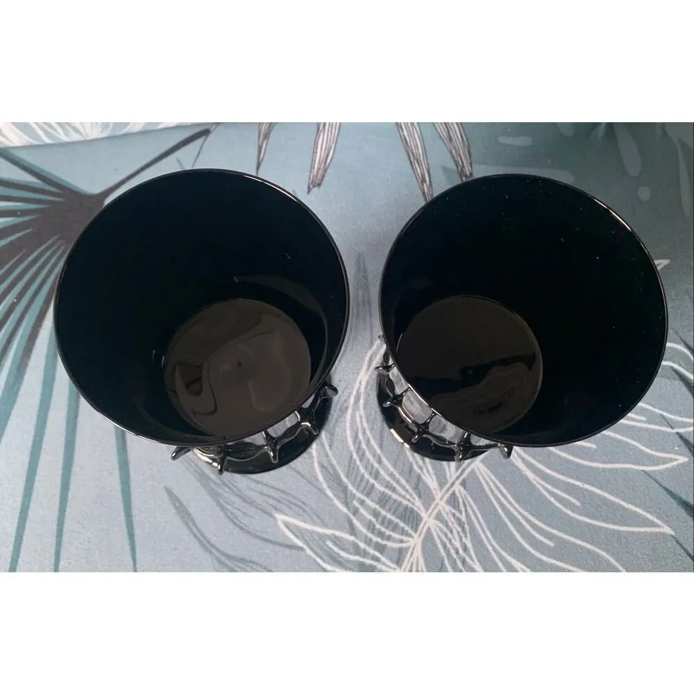 NEW JULISKA GLASSWARE HARRIET BLACK GOBLETS WINE Glasses SET of 2 REPLACEMENT